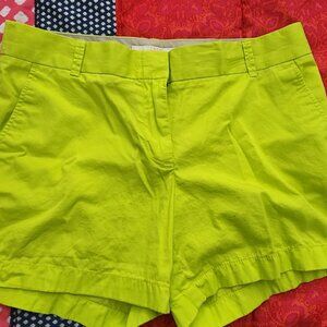 Highlighter Yellow J Crew Chino Shorts Size 8